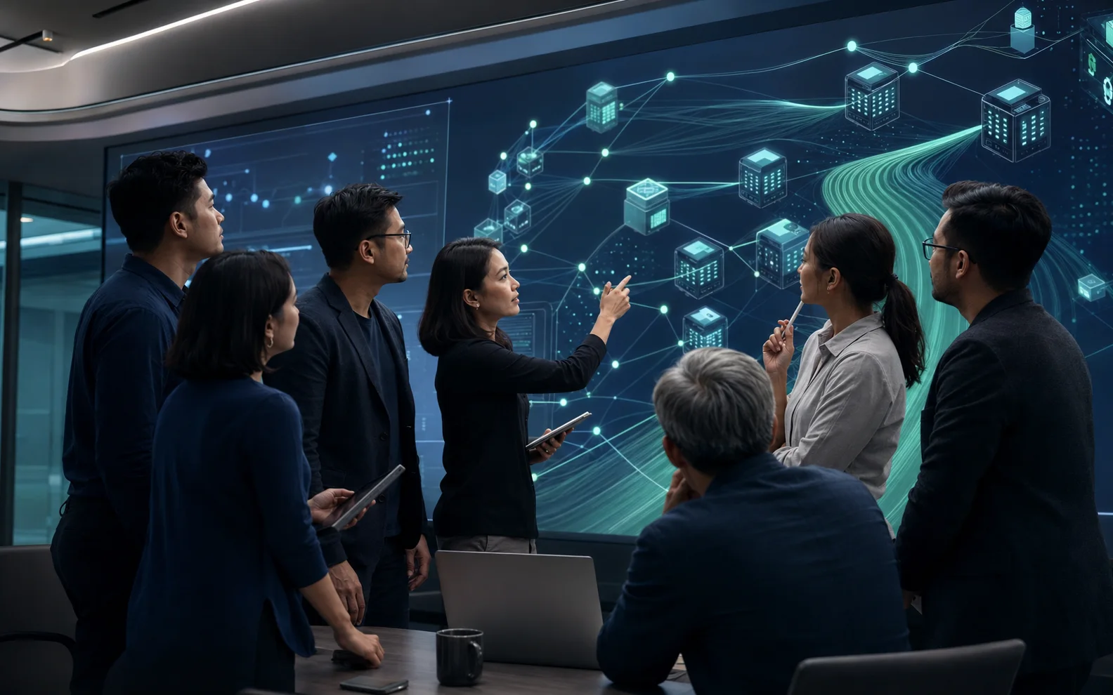 ASEAN enterprise team collaborating around an AI operating platform